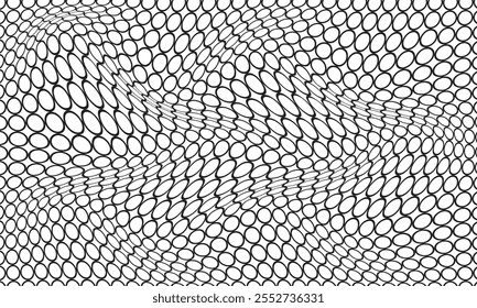 El patrón de onda de punto de contorno geométrico monocromático abstracto se puede usar como fondo.