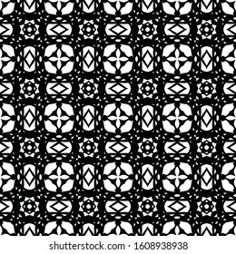Abstract monochrome geometric pattern. Allover vector texture for printing on wrapping paper, fabric. Black and white background