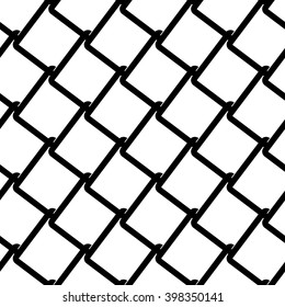 Abstract monochrome geometric pattern, seamless vector background. Simple black and white repeating texture. Modern graphic with lattice. 