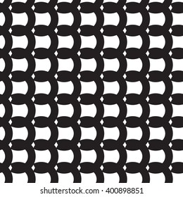 Abstract monochrome geometric pattern, seamless vector background. Simple black and white repeating texture. Modern graphic with lattice. 