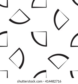 Abstract monochrome geometric pattern, seamless vector background. Simple black and white repeating texture. Modern graphic with lattice. 
