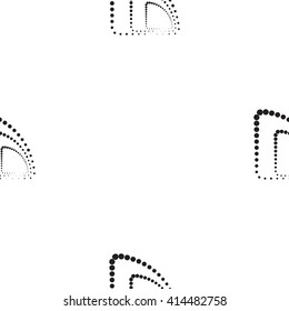 Abstract monochrome geometric pattern, seamless vector background. Simple black and white repeating texture. Modern contrast graphic with dots, circle, ball or point. 