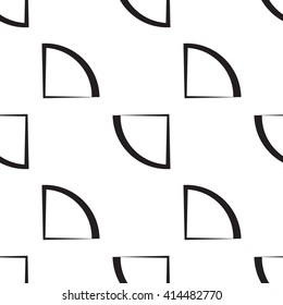 Abstract monochrome geometric pattern, seamless vector background. Simple black and white repeating texture. Modern graphic with lattice. 
