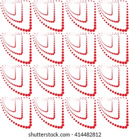 Abstract monochrome geometric pattern, seamless vector background. Simple red repeating texture. Modern contrast graphic with dots, circle, ball or point. 