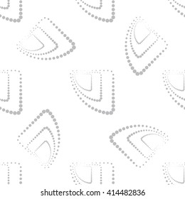 Abstract monochrome geometric pattern, seamless vector background. Simple black and white repeating texture. Modern contrast graphic with dots, circle, ball or point. 