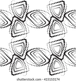 Abstract monochrome geometric pattern, seamless vector background. Simple black and white repeating texture. Modern contrast graphic with dots, circle, ball or point. 