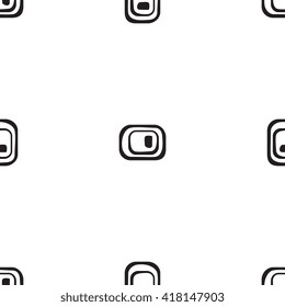 Abstract monochrome geometric pattern, seamless vector background. Simple black and white repeating texture. Modern contrast graphic with retro elements. 