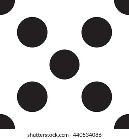 Abstract monochrome geometric pattern, seamless background. Simple black and white repeating texture with dots, circle, ball or point.