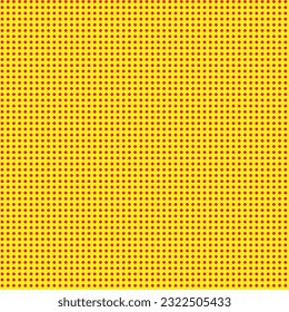 abstract monochrome geometric red dot pattern with yellow background.