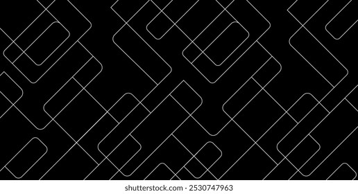 Abstractas, monocromo, Plantilla geométrica para página de Web, textura, mapa, cartel, tela, textil. Diseño gráfico repetitivo de líneas en blanco y negro.