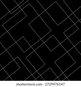 Resumo, monocromático, modelo geométrico para página web, textura, mapa, cartaz, tecido, têxtil. Design de linha preta e branca repetitivo gráfico.