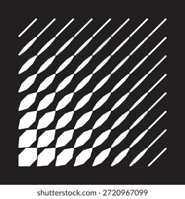 Conjunto de Vector de fondo de póster de gradiente monocromático Abstractas. Plantilla de cubierta moderna con forma de prisma geométrico de perspectiva en blanco y negro, punto de semitono. Diseño ideal para redes sociales, Anuncio, anuncios.