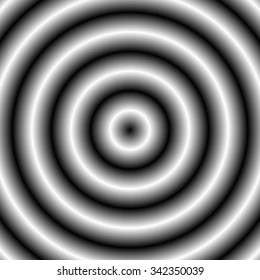 Abstract monochrome graphic with circular, circle pattern.