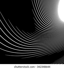 Abstract monochrome graphics with spirally shape. Abstract swirl, twirl image.