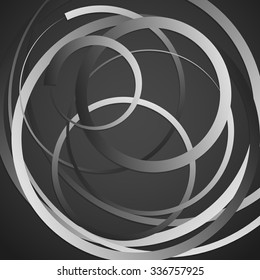 Abstract monochrome, grayscale background with scattered, random circles