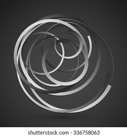 Abstract monochrome, grayscale background with scattered, random circles