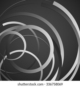 Abstract monochrome, grayscale background with scattered, random circles