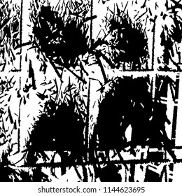 Abstract Monochrome Grunge Background.