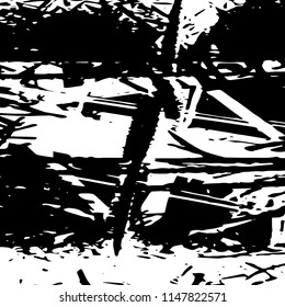 Abstract Monochrome Grunge Background.