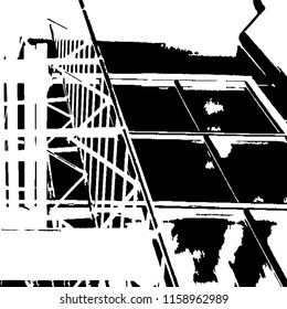 Abstract Monochrome Grunge Background.