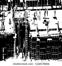 Abstract Monochrome Grunge Background.