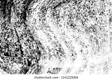 Abstract monochrome grunge halftone pattern.  Vector illustration with dots. Modern distress background