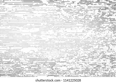 Abstract monochrome grunge halftone pattern.  Vector illustration with dots. Modern distress background