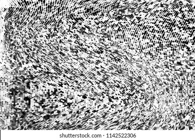 Abstract monochrome grunge halftone pattern.  Vector illustration with dots. Modern urban distress background