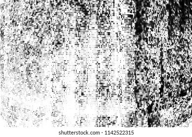 Abstract monochrome grunge halftone pattern.  Vector illustration with dots. Modern urban distress background