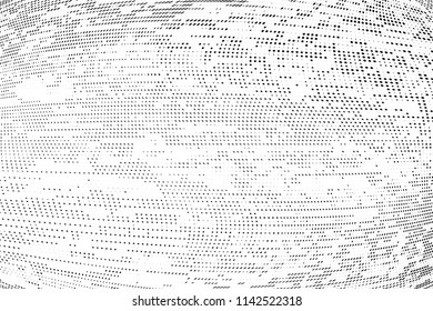 Abstract monochrome grunge halftone pattern.  Vector illustration with dots. Modern urban distress background