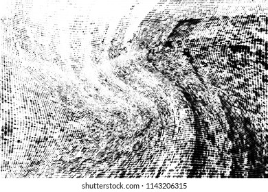 Abstract monochrome grunge halftone pattern.  Vector illustration with dots. Modern urban distress background