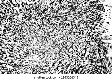 Abstract monochrome grunge halftone pattern.  Vector illustration with dots. Modern urban distress background