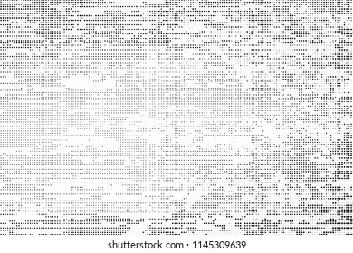 Abstract monochrome grunge halftone pattern.  Vector illustration with dots. Modern urban futuristic background