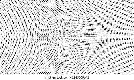 Abstract monochrome grunge halftone pattern.  Vector illustration with dots. Modern urban panoramic background