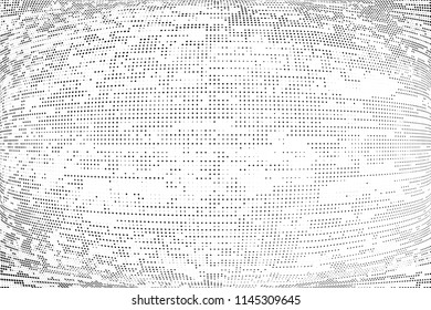 Abstract monochrome grunge halftone pattern.  Vector illustration with dots. Modern urban futuristic background