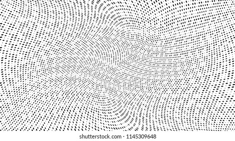 Abstract monochrome grunge halftone pattern.  Vector illustration with dots. Modern urban panoramic background