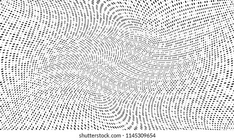 Abstract monochrome grunge halftone pattern.  Vector illustration with dots. Modern urban panoramic background