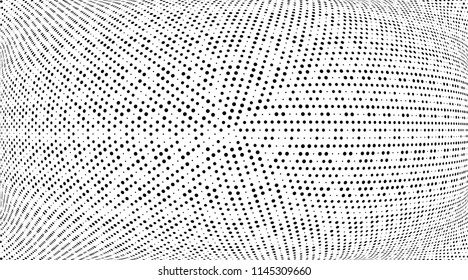 Abstract monochrome grunge halftone pattern.  Vector illustration with dots. Modern urban panoramic background