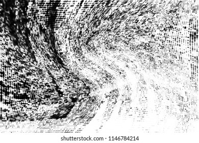 Abstract monochrome grunge halftone pattern.  Vector illustration with dots. Modern urban distress background