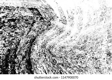 Abstract monochrome grunge halftone pattern.  Vector illustration with dots. Modern urban distress background