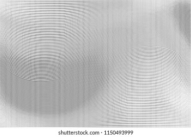 Abstract monochrome grunge halftone pattern. Soft dotted stains and splashes. Vector illustration with dots. Modern polka dots background