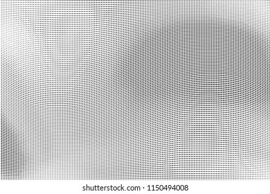Abstract monochrome grunge halftone pattern. Soft dotted stains and splashes. Vector illustration with dots. Modern polka dots background