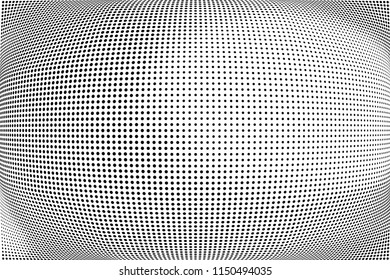 Abstract monochrome grunge halftone pattern. Soft dotted stains and splashes. Vector illustration with dots. Modern polka dots background