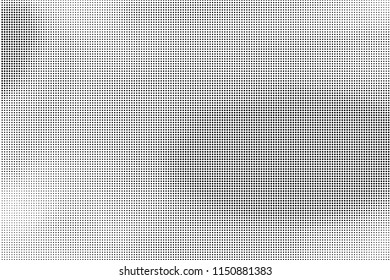Abstract monochrome grunge halftone pattern. Soft dotted stains and splashes. Vector illustration with dots. Modern polka dots background