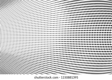 Abstract monochrome grunge halftone pattern. Soft dotted stains and splashes. Vector illustration with dots. Modern polka dots background