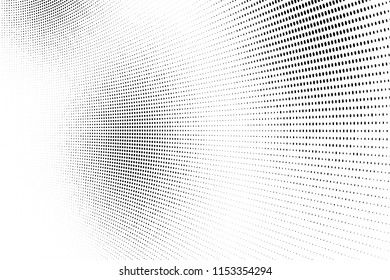 Abstract monochrome grunge halftone pattern. Soft dotted stains and splashes. Vector illustration with dots. Modern polka dots background