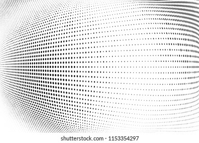 Abstract monochrome grunge halftone pattern. Soft dotted stains and splashes. Vector illustration with dots. Modern polka dots background