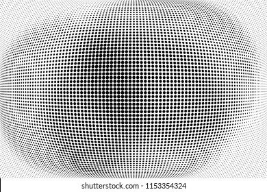 Abstract monochrome grunge halftone pattern. Soft dotted stains and splashes. Vector illustration with dots. Modern polka dots background