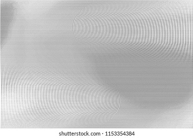 Abstract monochrome grunge halftone pattern. Soft dotted stains and splashes. Vector illustration with dots. Modern polka dots background