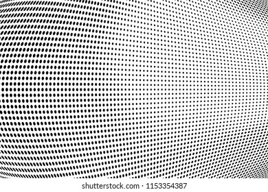 Abstract monochrome grunge halftone pattern. Soft dotted stains and splashes. Vector illustration with dots. Modern polka dots background